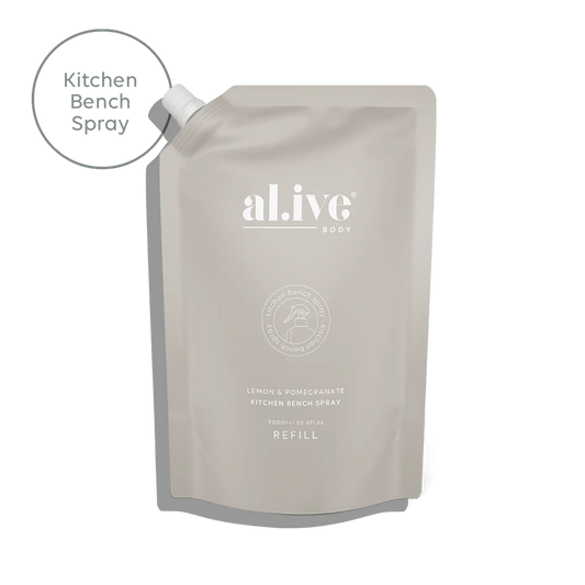 Alive Body 900ml Kitchen Bench Spray Refill - Lemon & Pomegranate | The Ivy Plant Studio