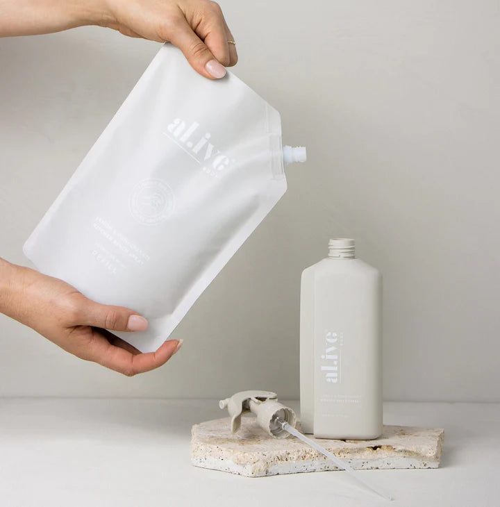 Alive Body 900ml Kitchen Bench Spray Refill - Lemon & Pomegranate | The Ivy Plant Studio