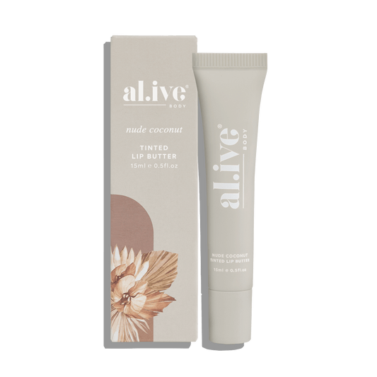 Alive Body L Tinted Lip Butter - Nude Coconut | The Ivy Plant Studio 