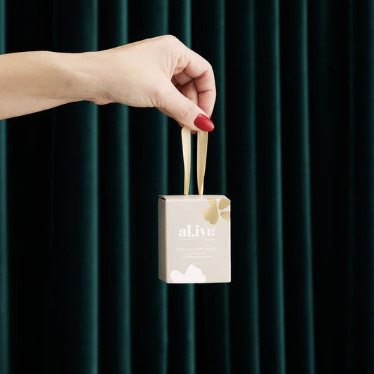 Alive Body Mini Soy Candle Bauble - Golden Wattle & Citrus | The Ivy Plant Studio 
