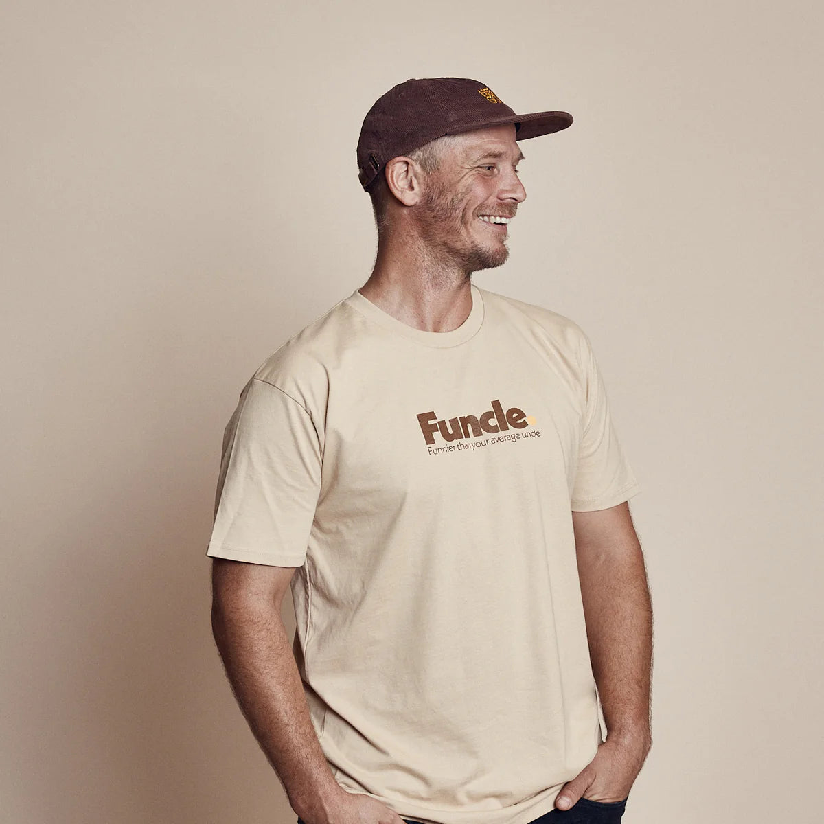 BANABAE FUNCLE COTTON TEE - TAN | THE IVY PLANT STUDIO 