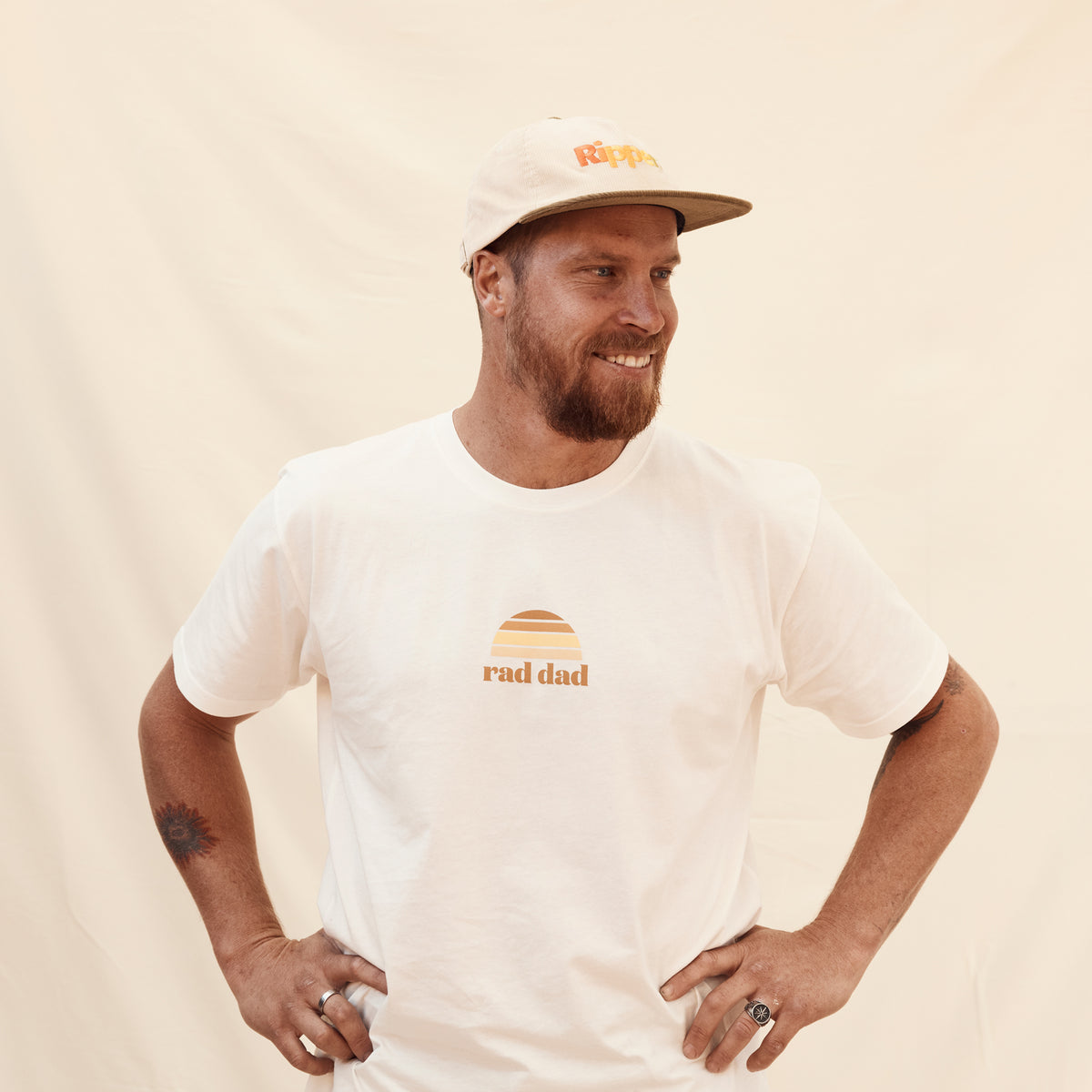 BANABAE RAD DAD CLASSIC TEE ORGANIC COTTON - NATURAL | THE IVY PLANT STUDIO 