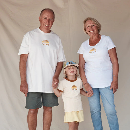 RAD NAN SCOOP NECK TEE - WHITE