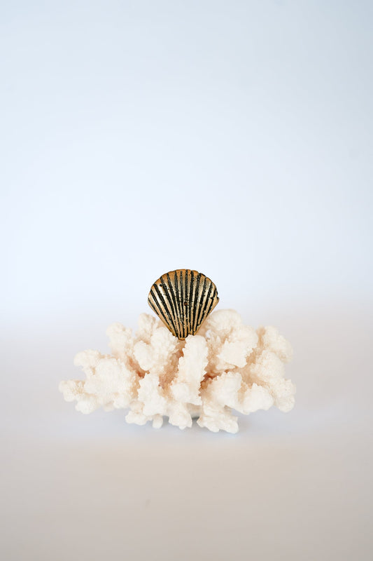 THE SHELL BRASS INCENSE HOLDER