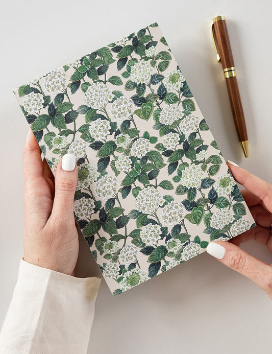 Bespoke Letterpress HYDRANGEA NOTEPAD JOTTER | The Ivy Plant Studio 