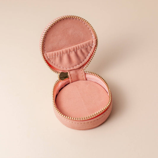 Cai & Jo Mini Travel Jewellery Case in Rose | The Ivy Plant Studio 