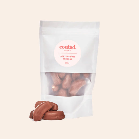 Coated Milk Chocolate Bananas 200g | The Ivy Plant Studio