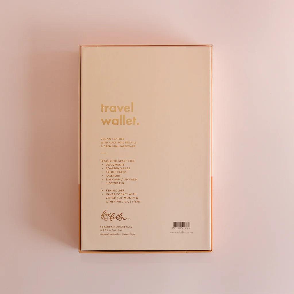 Fox & Fallow Carmel Ripple Travel Wallet | The Ivy Plant Studio 