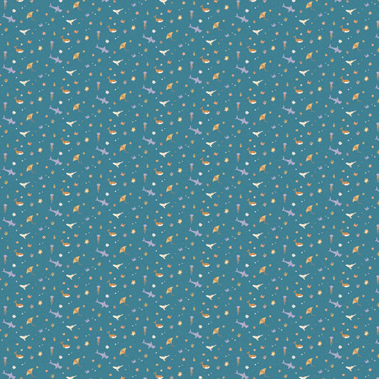Fox & Fallow Ocean Creatures Marine Organic Fitted Cot Sheet | The Ivy Plant Studio