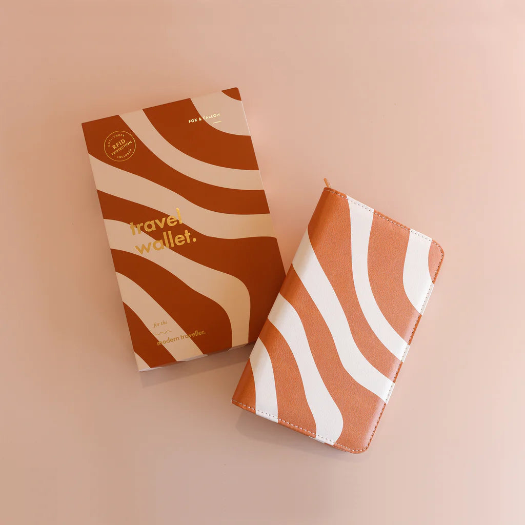 Fox & Fallow Rust Swirl Travel Wallet | The Ivy Plant Studio