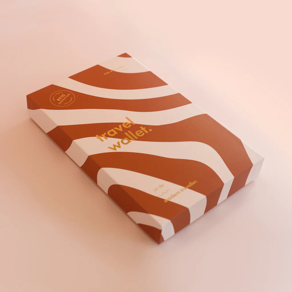 Fox & Fallow Rust Swirl Travel Wallet | The Ivy Plant Studio