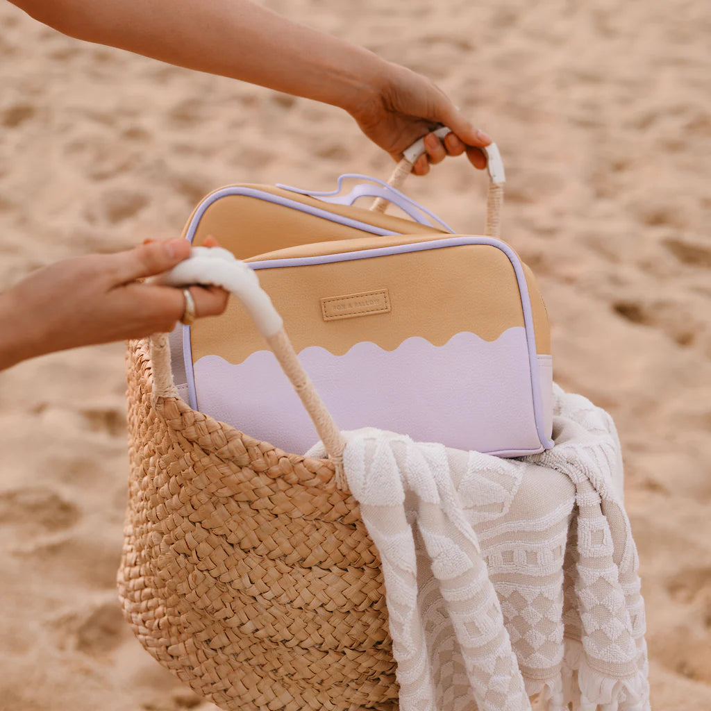 Fox & Fallow's Lilac Ripple Cosmetic Bag | The Ivy Plant Studio