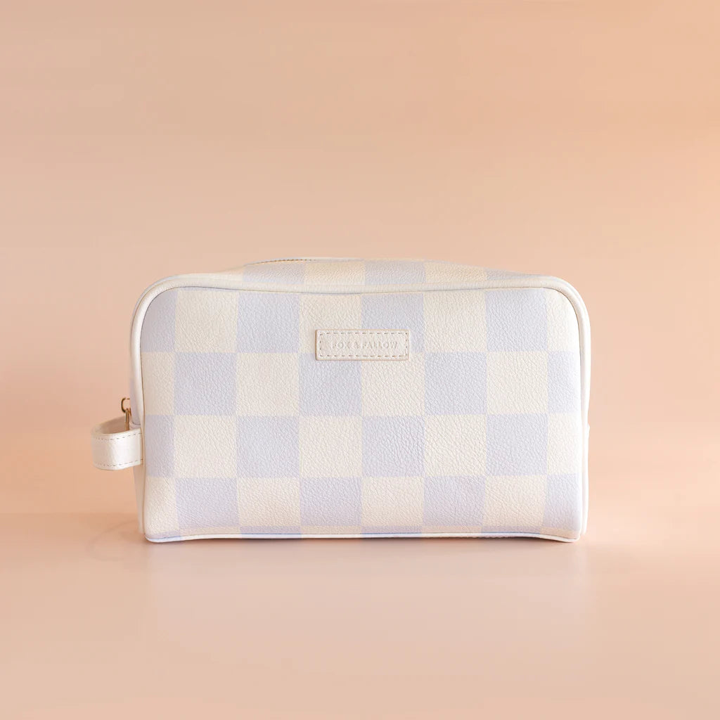 Fox & Fallow's Powder Check Wash Bag | The Ivy Plant Studio