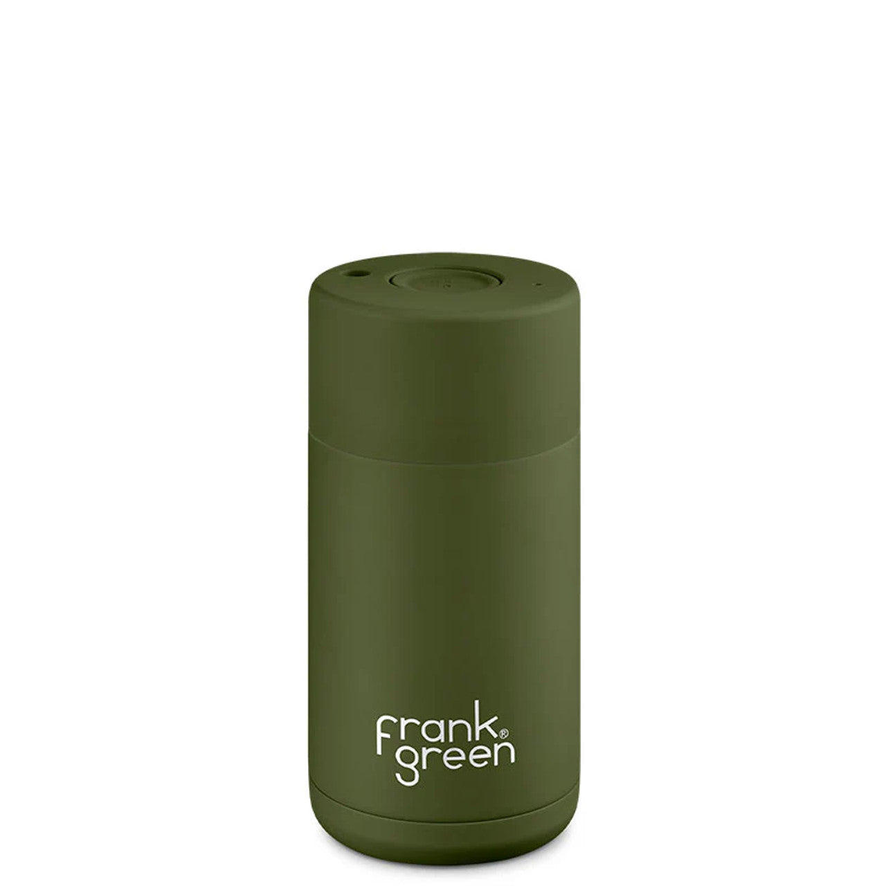 Frank Green 355ml Khaki Push Button Reusable Cup  | The Ivy Plant Studio 