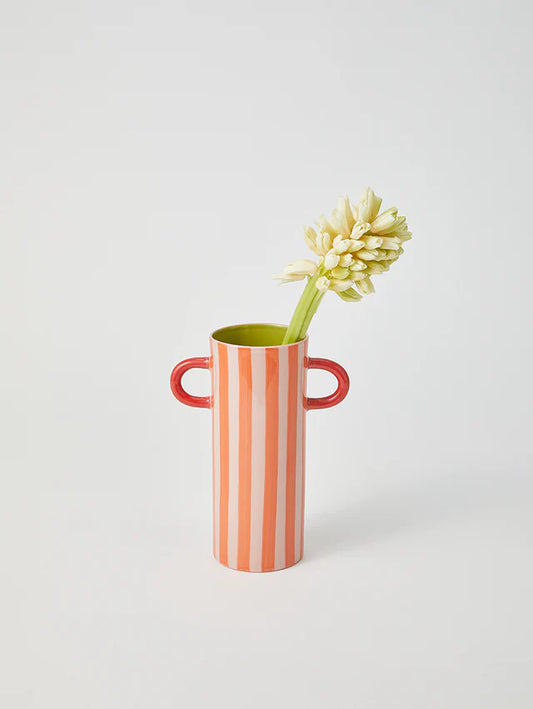JONES & CO GRIFFE BLUE STRIPE TALL VASE | THE IVY PLANT STUDIO 