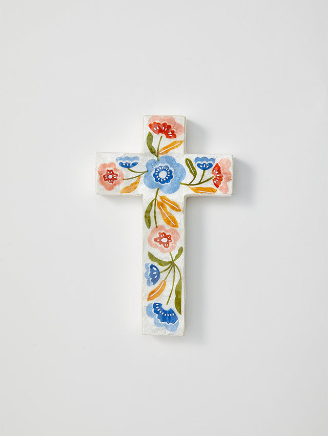 JONES & CO TULUM CROSS SMALL FLORAL | THE IVY PLANT STUIDO