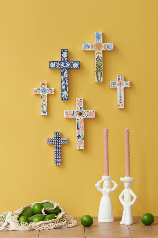 JONES & CO TULUM CROSS SMALL FLORAL | THE IVY PLANT STUIDO