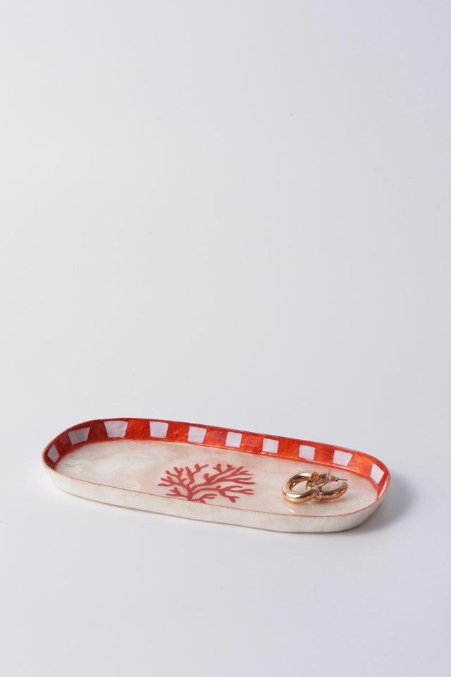 Jones & CO ATLANTIC CORAL TRAY RED | The Ivy Plant Studio 