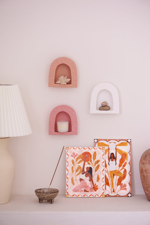 Jones & Co LUNA CLAY WALL SHELF | The Ivy Plant Studio 
