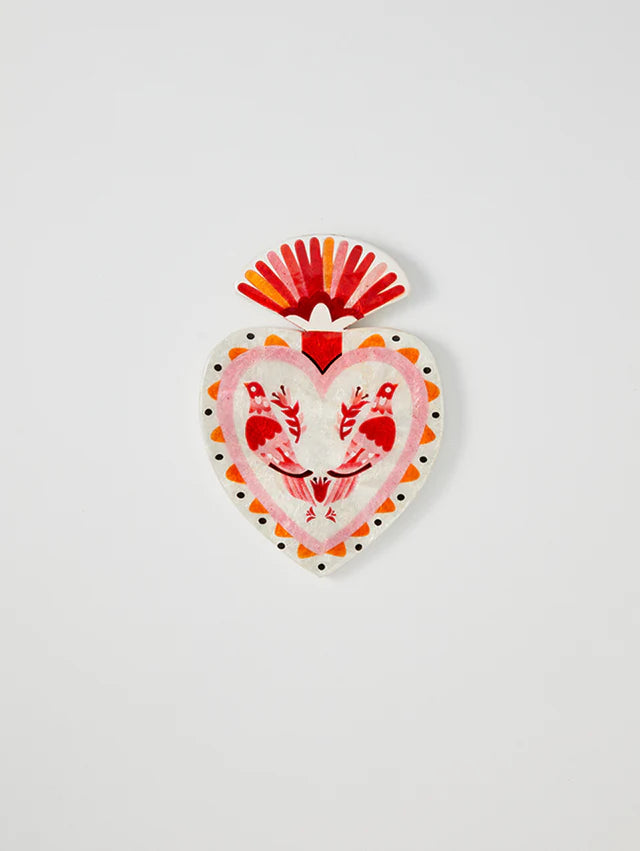 Jones & Co PAJARO HEART PINK WALL ART | The Ivy Plant Studio 