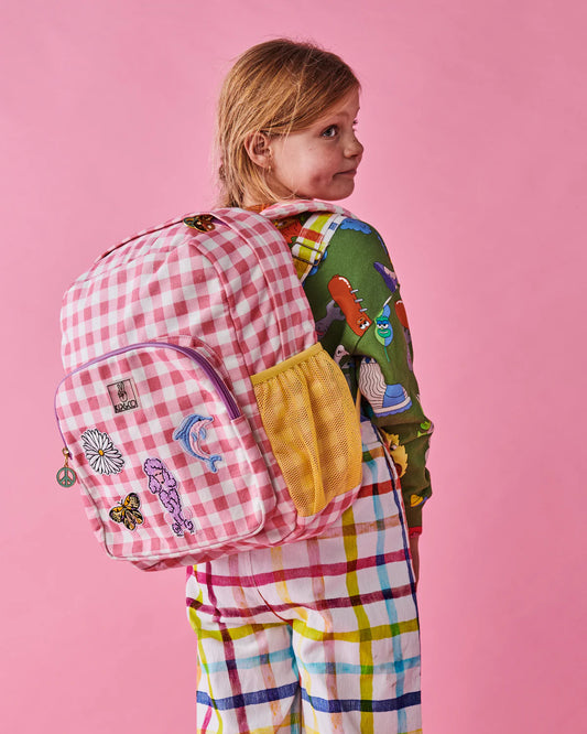 KIP & CO FUNTIMES GINGHAM BACKPACK | The Ivy Plant Studio