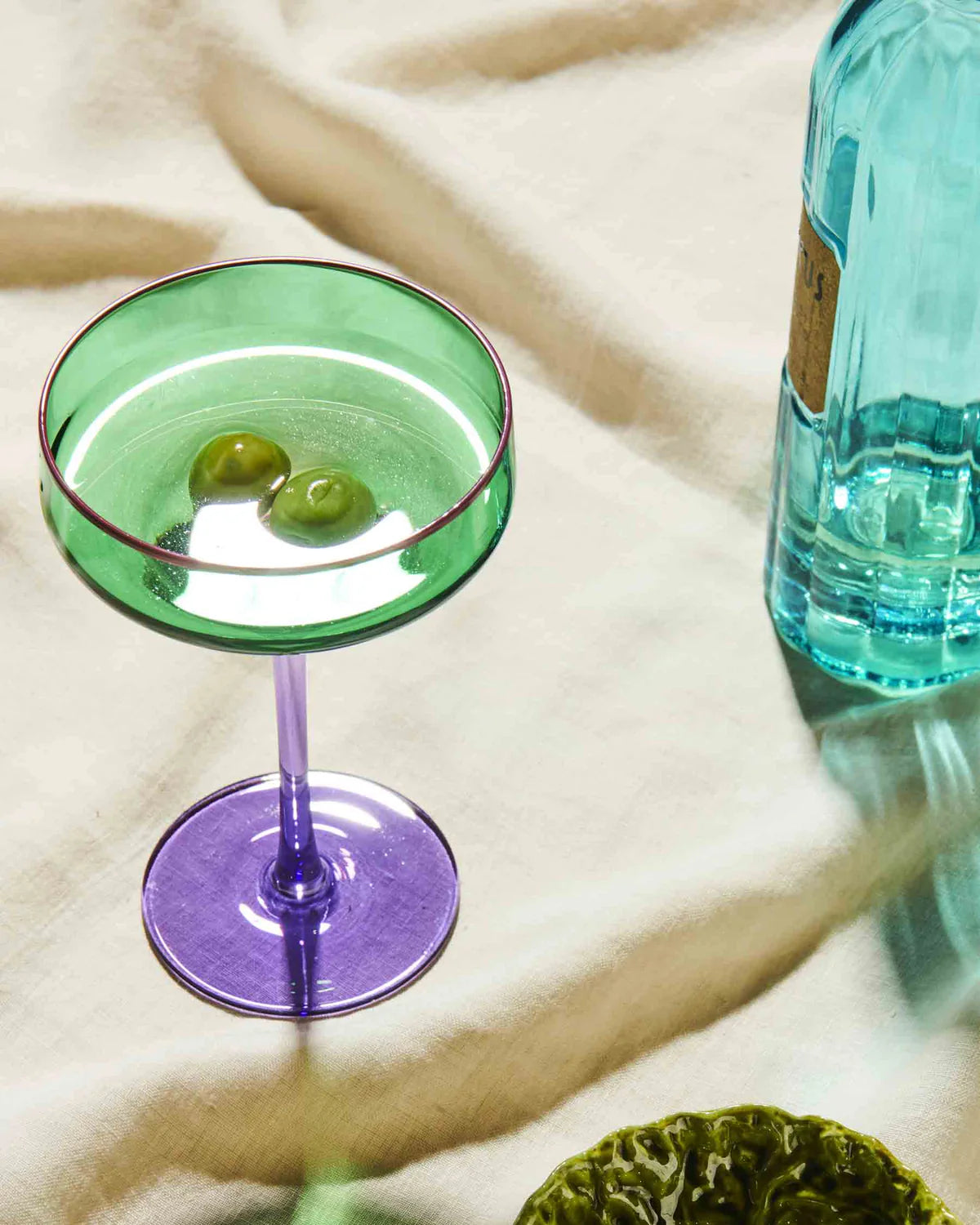  KIP & CO JADED MARGARITA GLASS 2P SET | THE IVY PLANT STUDIO