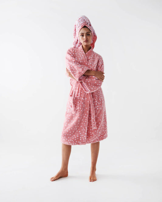 KIP & CO STRAWBERRY LAMINGTON PRINTED TERRY BATH ROBE | THE IVY PLANT STUDIO 