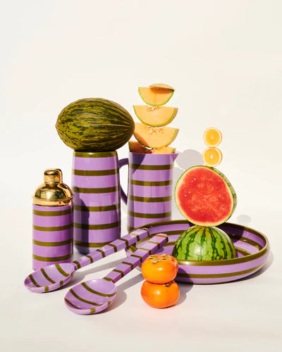 KIP & CO WISTERIA LANE STRIPE RESIN COCKTAIL SHAKER | THE IVY PLANT STUDIO