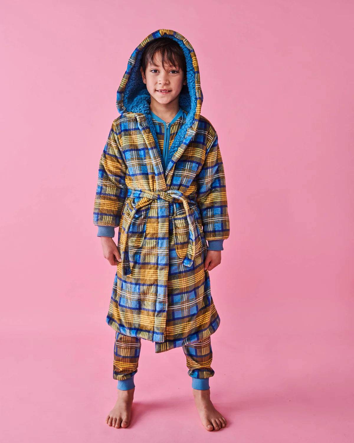 Kip & CO COSY TARTAN ORGANIC COTTON PYJAMA ONESIE | The Ivy Plant Studio