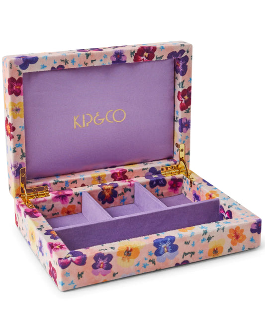 Kip & CO PANSY SMALL VELVET JEWELLERY BOX | The Ivy Plant Studio 