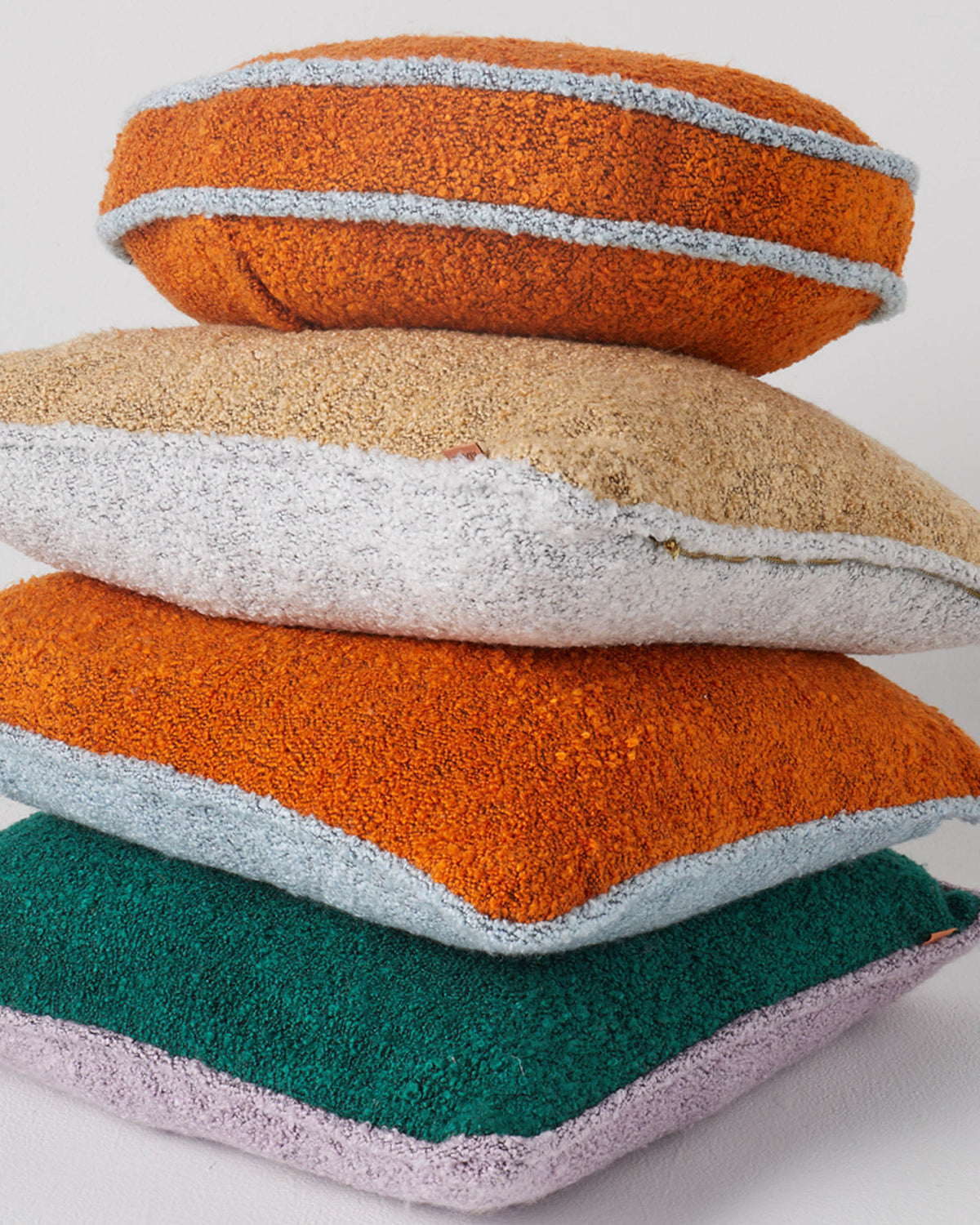APRICOT DELIGHT SQUARE BOUCLE CUSHION