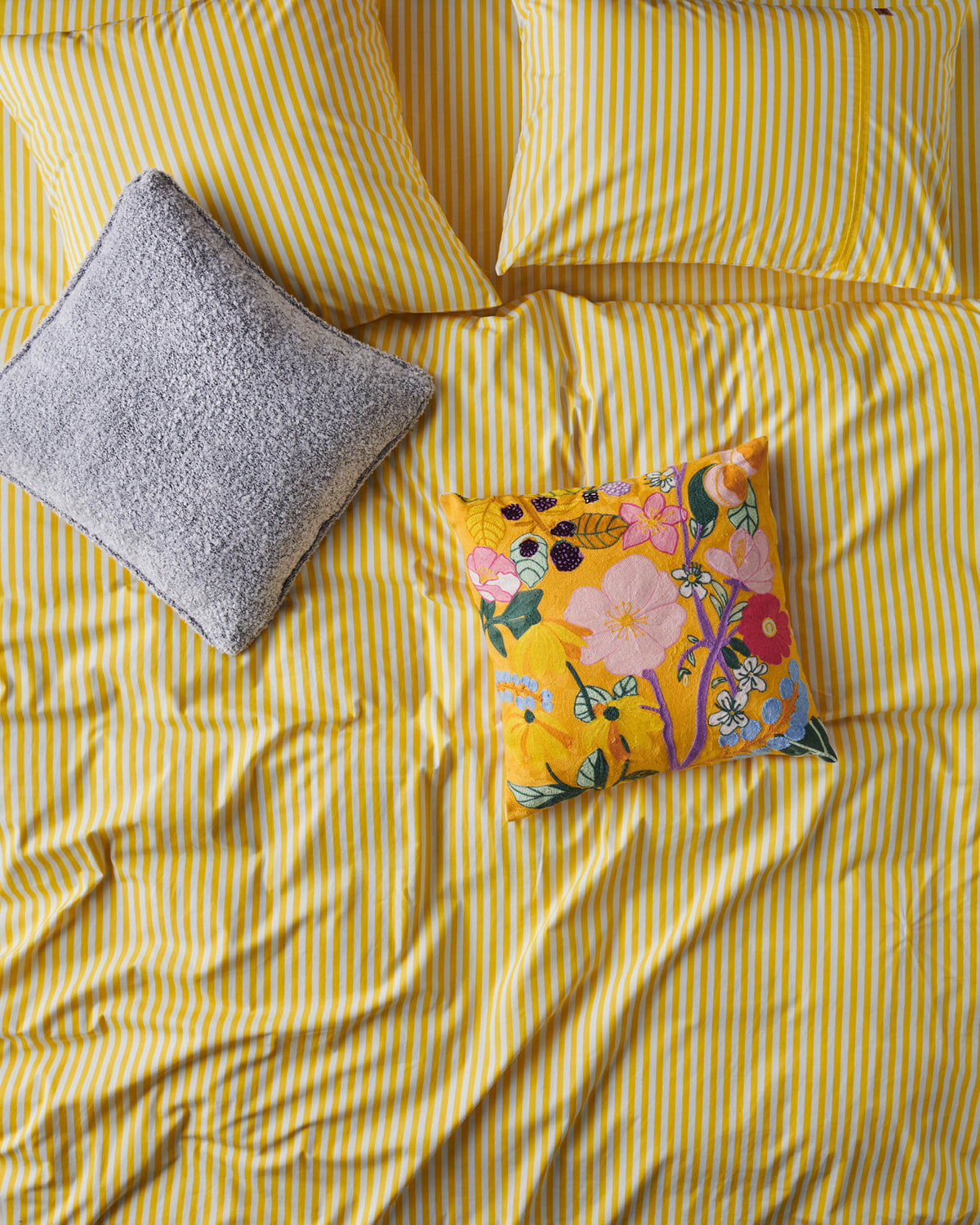 APRICOT DELIGHT SQUARE BOUCLE CUSHION