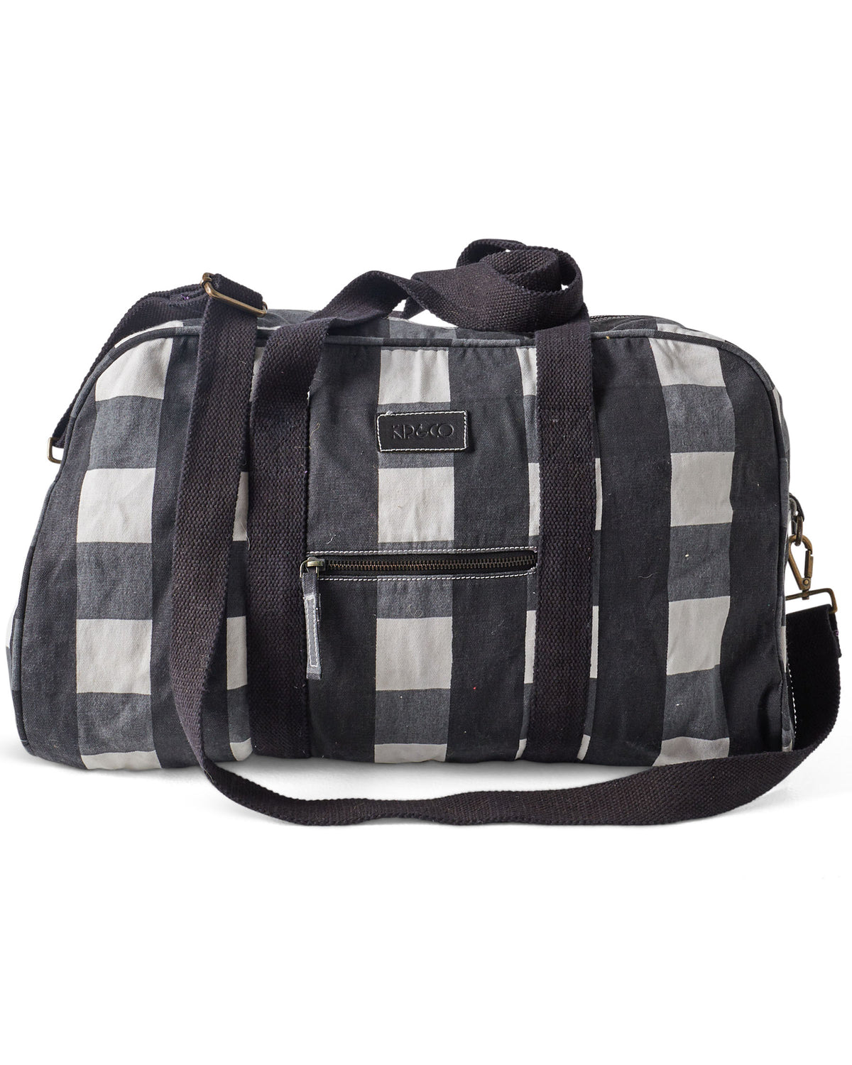 Kip & Co BLACK & WHITE GINGHAM  | DUFFLE BAG | the ivy plant studio 