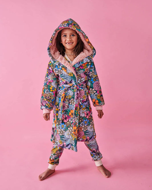 Kip & Co BLISS FLORAL KUDDLE KIDS ROBE | The Ivy Plant Studio