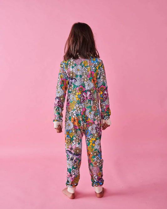 Kip & Co BLISS FLORAL ORGANIC COTTON PYJAMA ONESIE | The Ivy Plant Studio