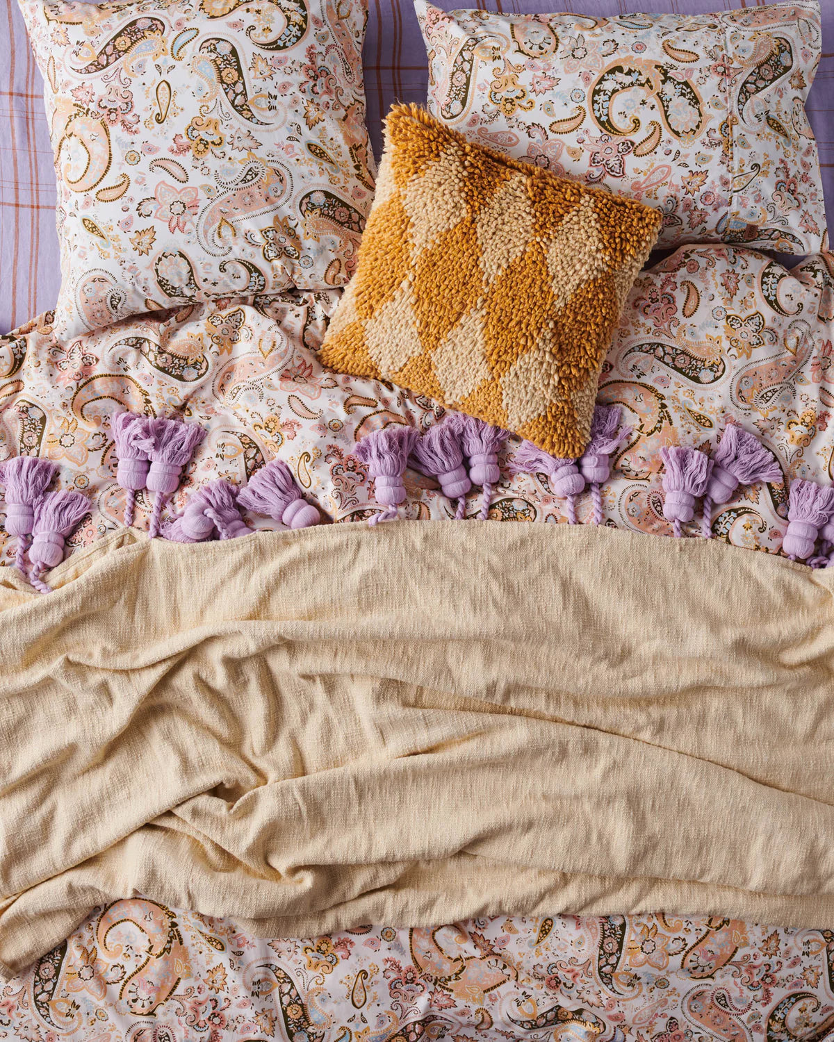 Kip & Co GOLDEN DIAMOND FELTED WOOL CUSHION | The Ivy Plant Studio