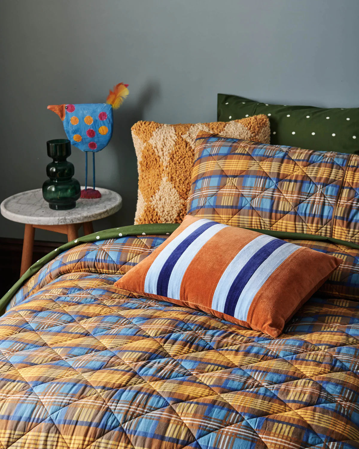 Kip & Co GOLDEN DIAMOND FELTED WOOL CUSHION | The Ivy Plant Studio