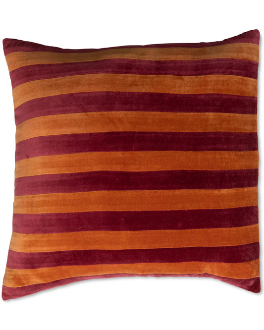 Kip & Co HUMPHREY STRIPED AND SQUARE VELVET CUSHION | The Ivy Plant Studio