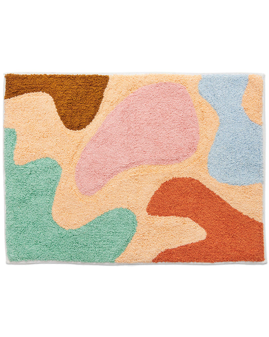 Kip & Co ISLANDS IN THE STREAM APRICOT BATH MAT | Bath Mat | Bath Rug | The Ivy Plant Studio