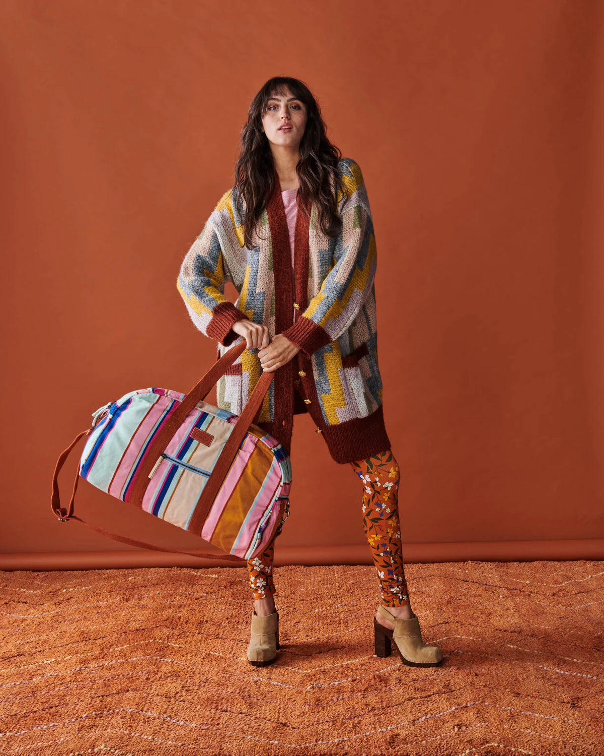 Kip & Co JAIPUR STRIPE DUFFLE BAG | The Ivy Plant Studio 