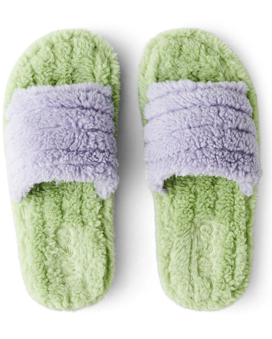 Kip & Co MINT GELATO QUILTED SHERPA ADULT SLIPPERS | The Ivy Plant Studio 
