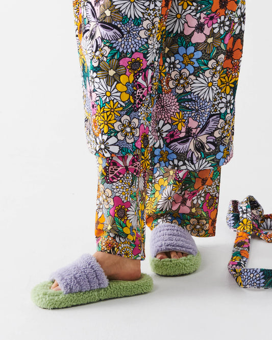 Kip & Co MINT GELATO QUILTED SHERPA ADULT SLIPPERS | The Ivy Plant Studio 