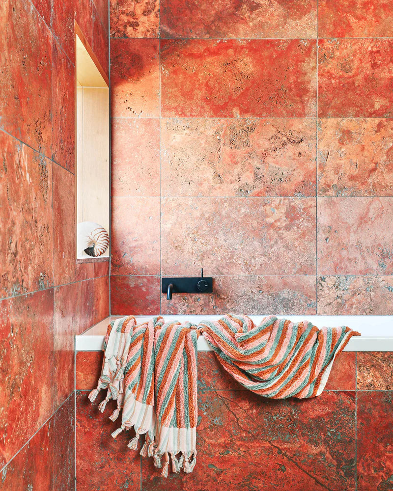 Kip & Co MORNING GLORY STRIPE TURKISH BATH TOWEL | The Ivy Plant Studio