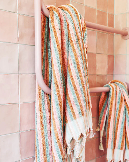 Kip & Co MORNING GLORY STRIPE TURKISH BATH TOWEL | The Ivy Plant Studio