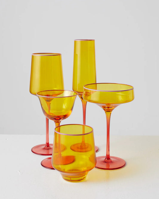 Kip & Co TROPICAL PUNCH CHAMPAGNE GLASS 2P SET | The Ivy Plant Studio