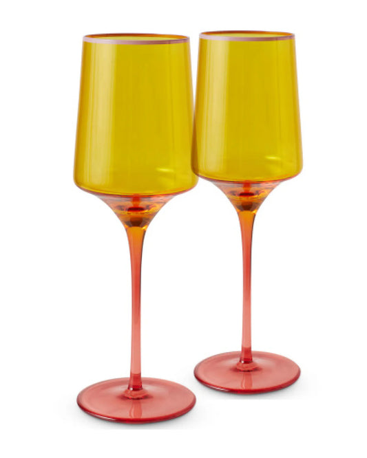 Kip n Co Tropical Punch VINO Glass 2Pc Set  | The Ivy Plant Studio 