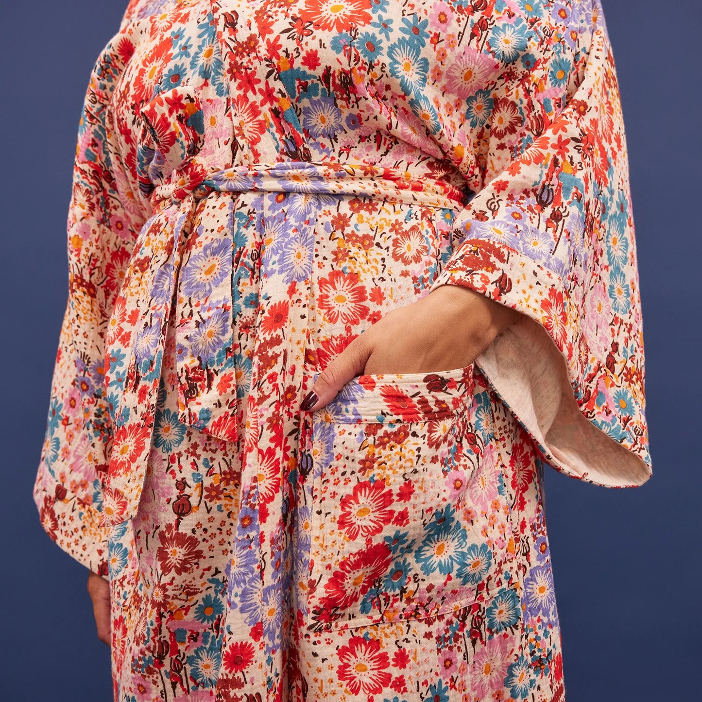 SAGE X CLARE MEADOW COTTON BATH ROBE | THE IVY PLANT STUDIO