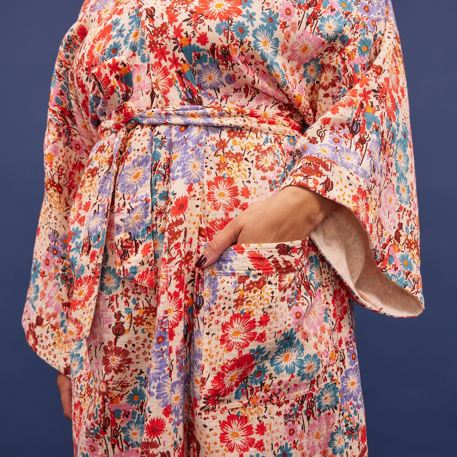 SAGE X CLARE MEADOW COTTON BATH ROBE | THE IVY PLANT STUDIO
