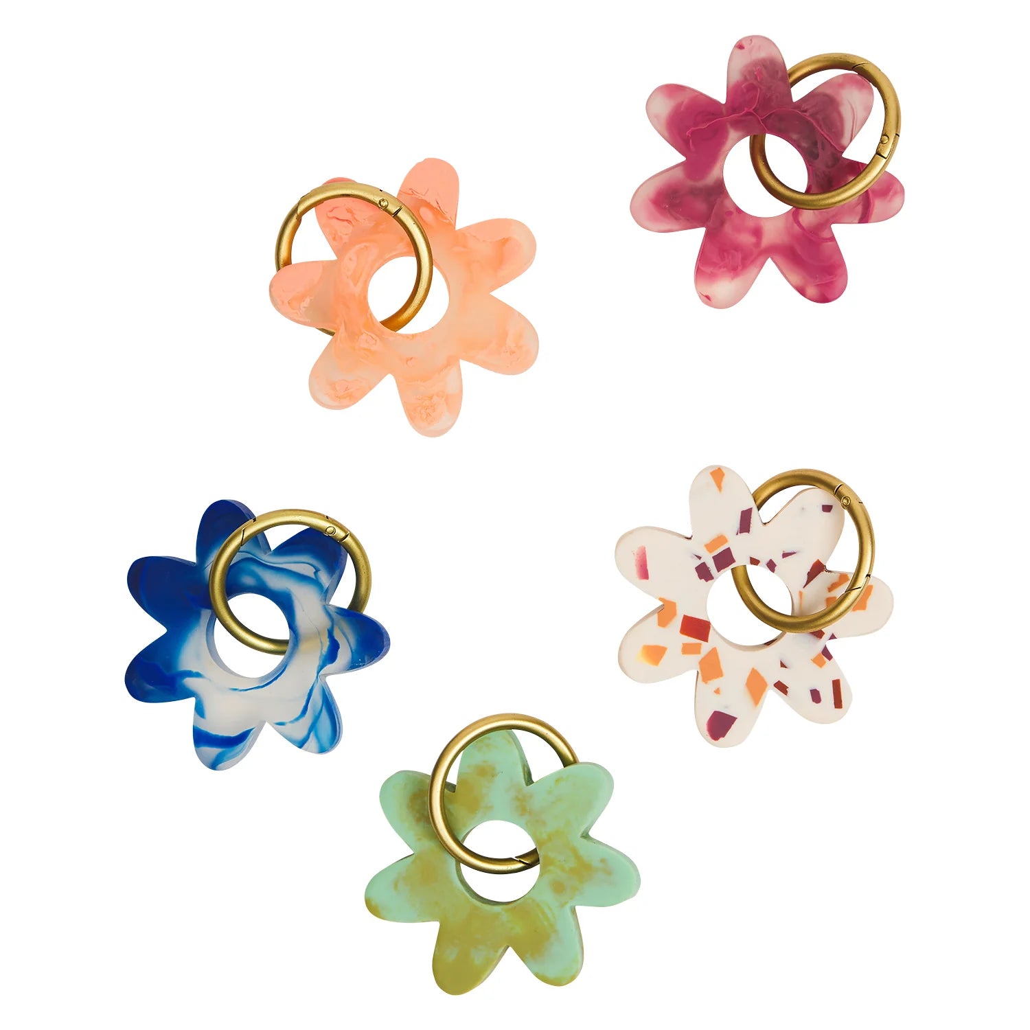 SAGE X CLARE WHITNEY KEYRING - NOUGAT TERRAZZO | THE IVY PLANT STUDIO 