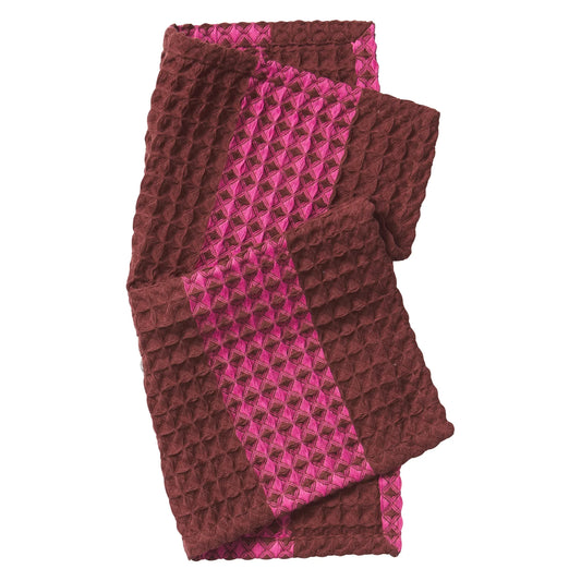 ZELIA WAFFLE FACE WASHER - BOUGAINVILLEA